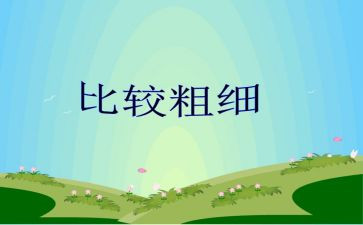 比较粗细教案6篇